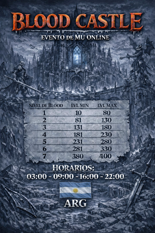 Blood Castle - Horarios 22:00